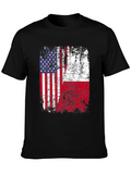 USA & Poland Flag T-Shirt