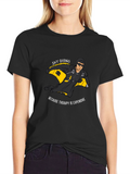 Sky Diving Therapy Black Graphic T-Shirt