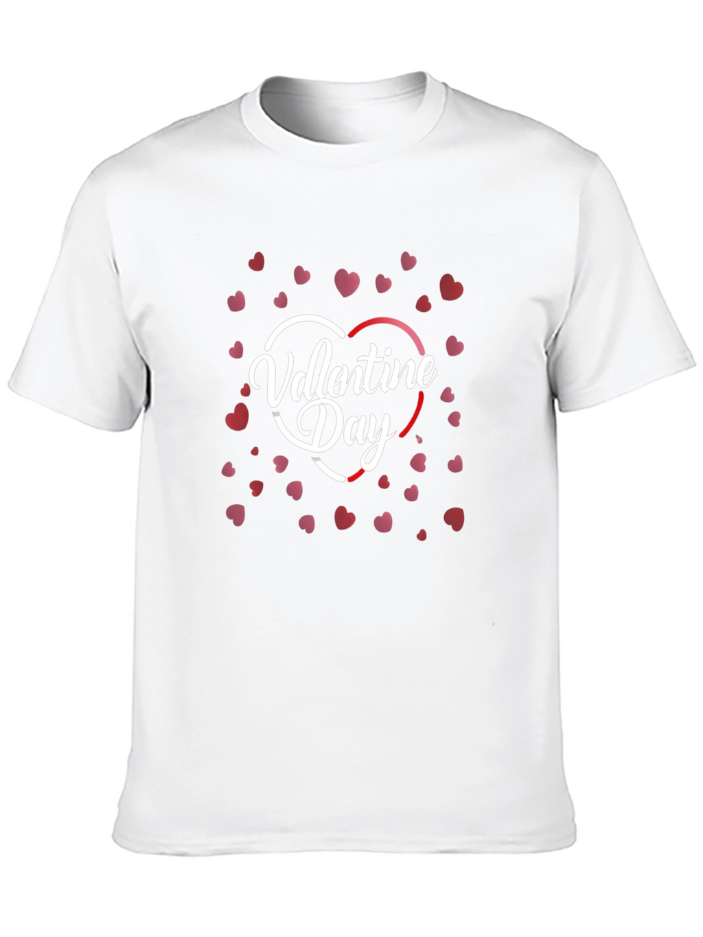 Valentines Day Heart Graphic Black T-Shirt
