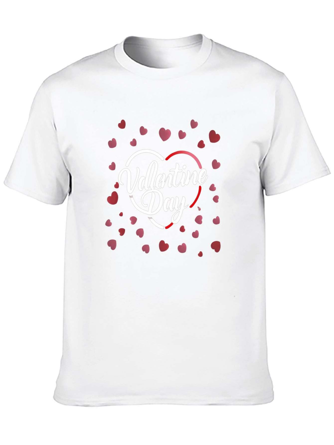 Valentines Day Heart Graphic Black T-Shirt