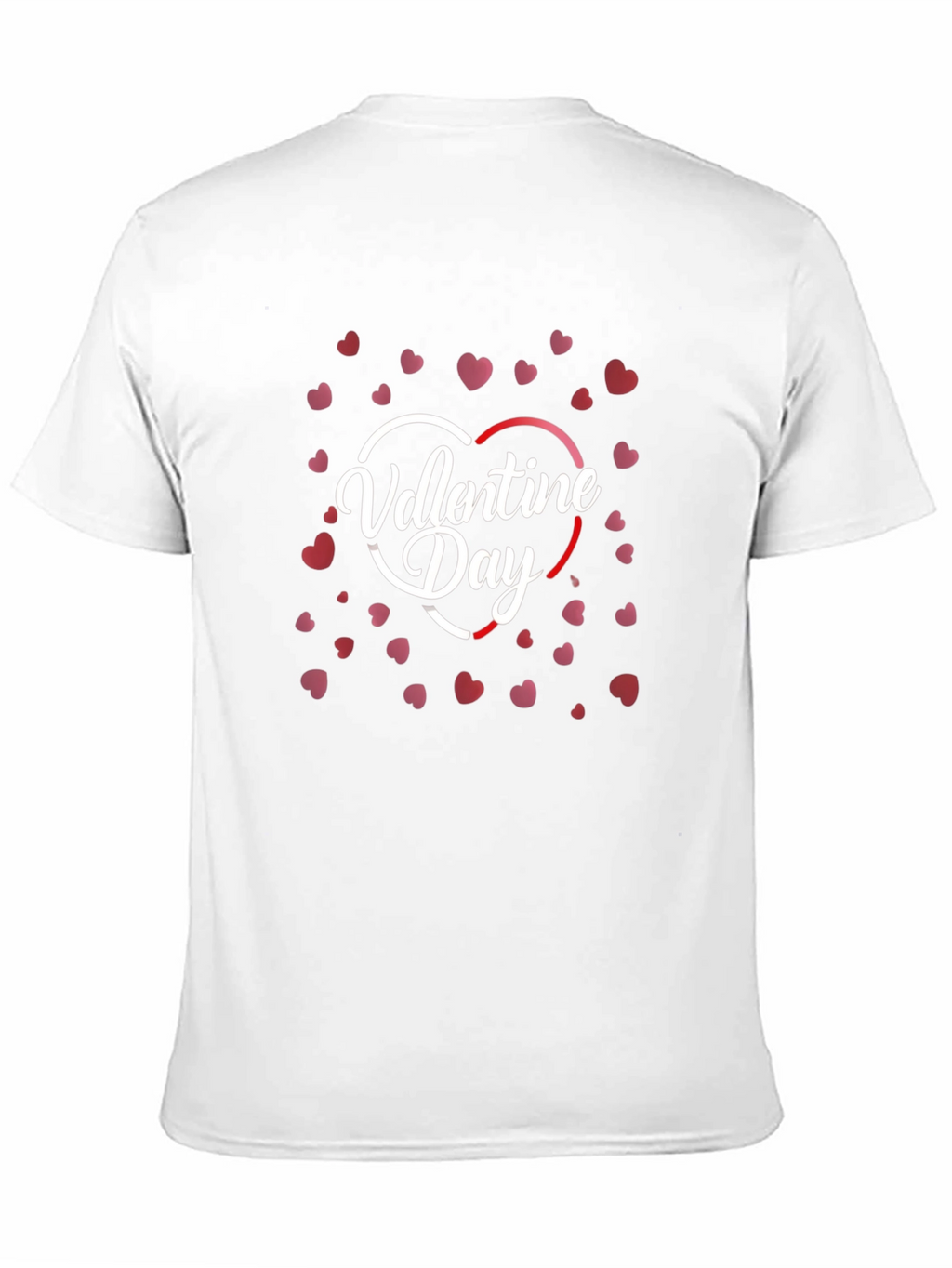Valentines Day Heart Graphic Black T-Shirt