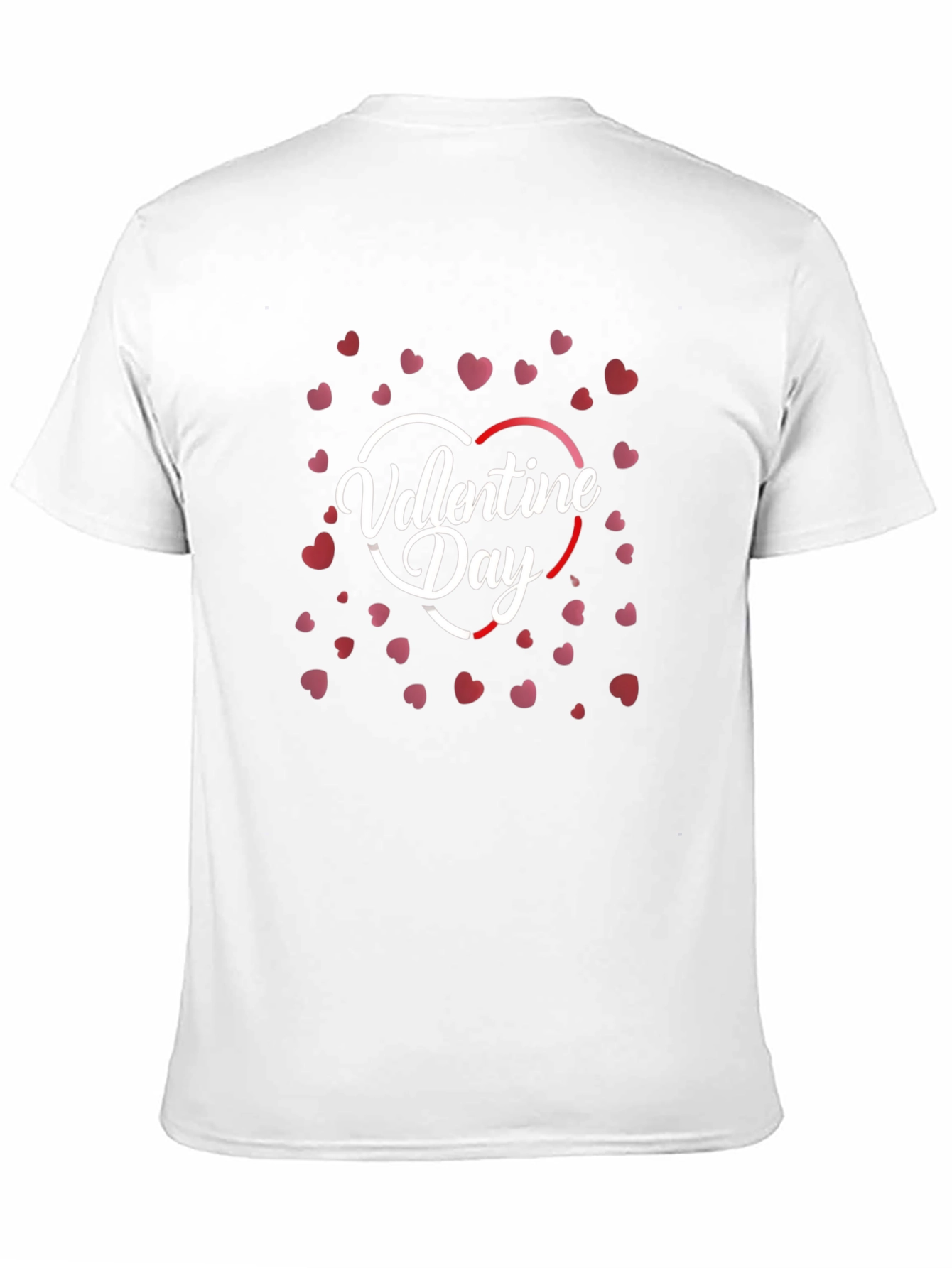 Valentines Day Heart Graphic Black T-Shirt