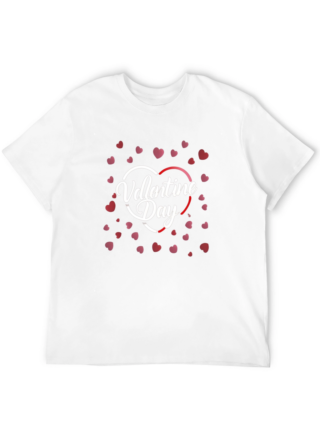 Valentines Day Heart Graphic Black T-Shirt