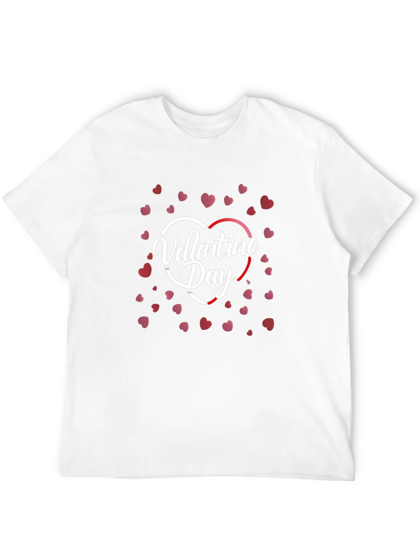 Valentines Day Heart Graphic Black T-Shirt