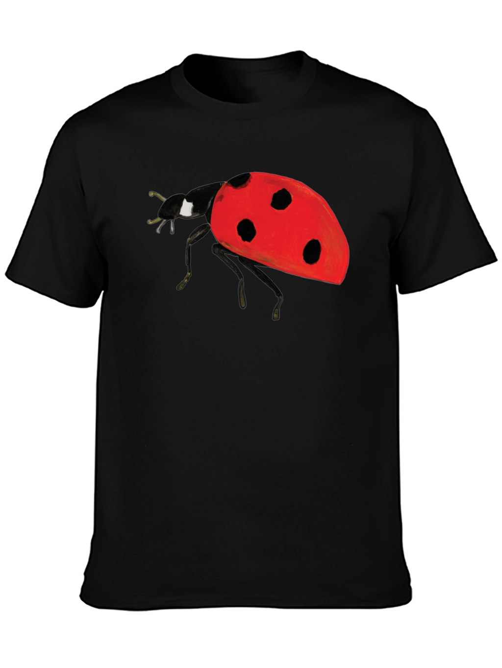 Ladybug Graphic Black T-Shirt