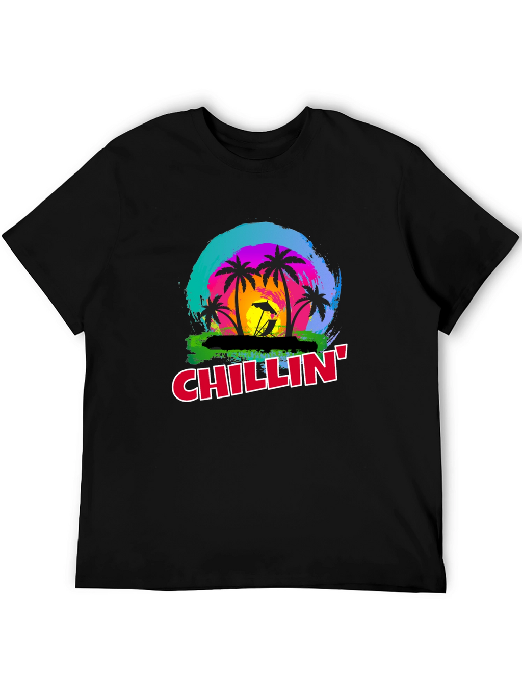 Chillin Palm Tree T-Shirt - Tropical Vibe