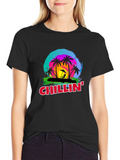 Chillin Palm Tree T-Shirt - Tropical Vibe