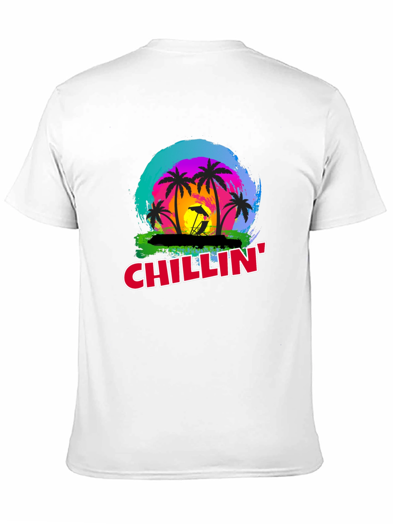 Chillin Palm Tree T-Shirt - Tropical Vibe