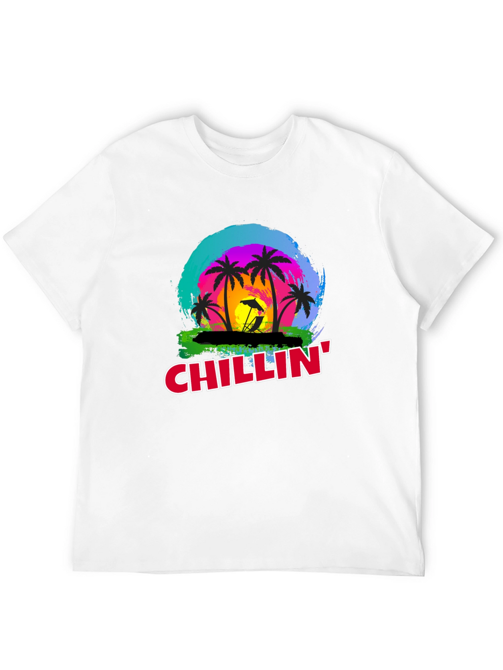 Chillin Palm Tree T-Shirt - Tropical Vibe