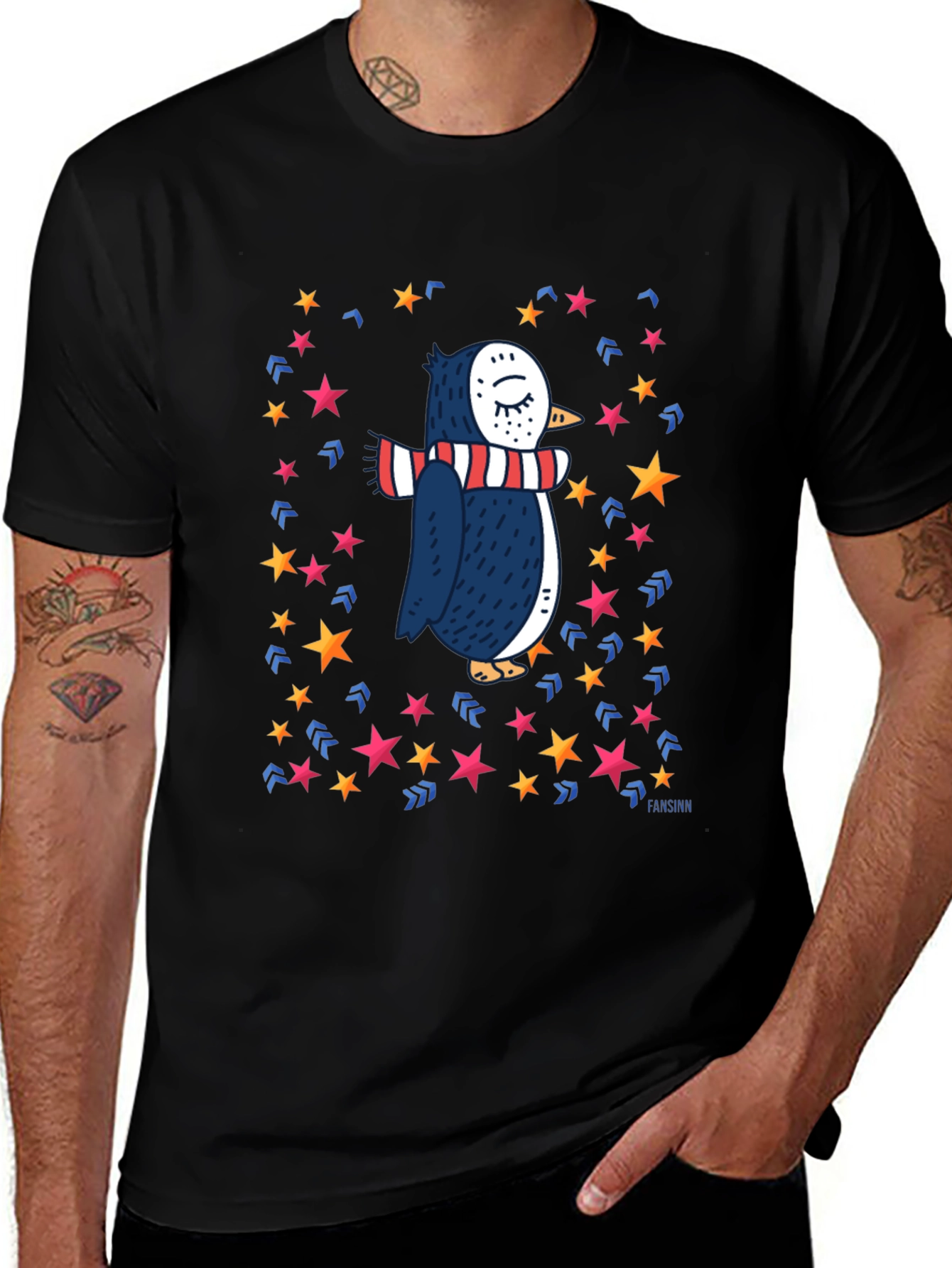 Penguin Star T-Shirt: Whimsical Winter Style