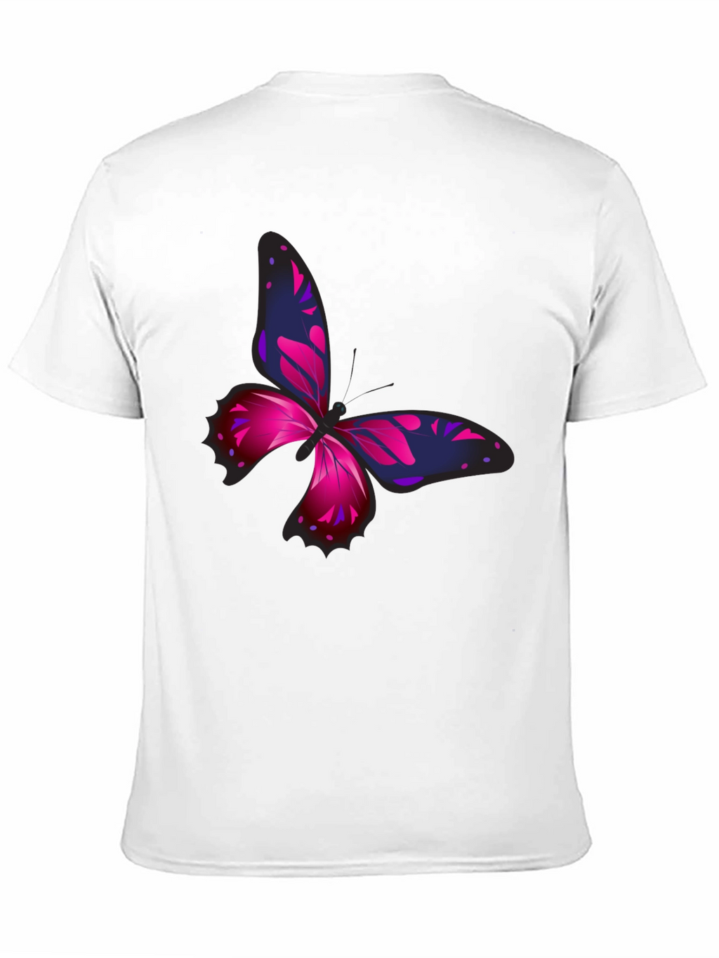 Butterfly Graphic Print Black T-Shirt