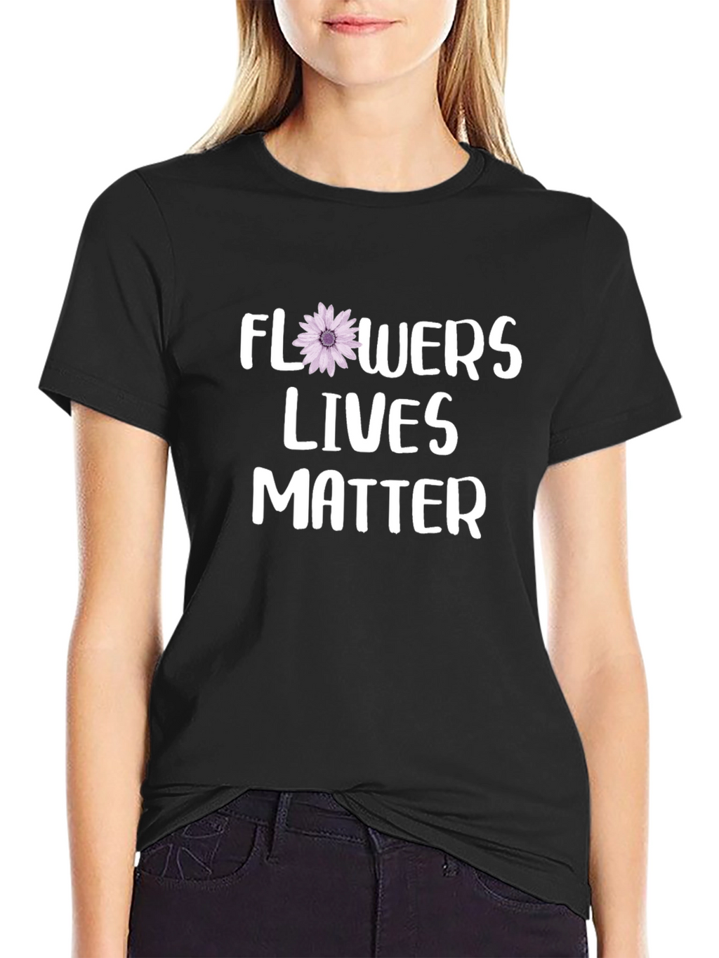 Flowers Lives Matter T-Shirt - Black Graphic Tee