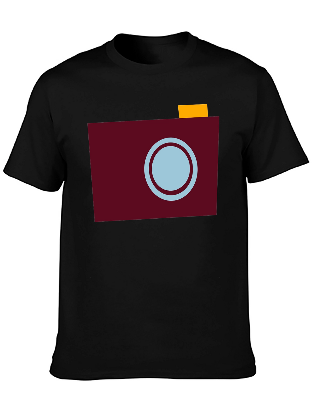Retro Camera Graphic Tee - Stylish Black T-Shirt