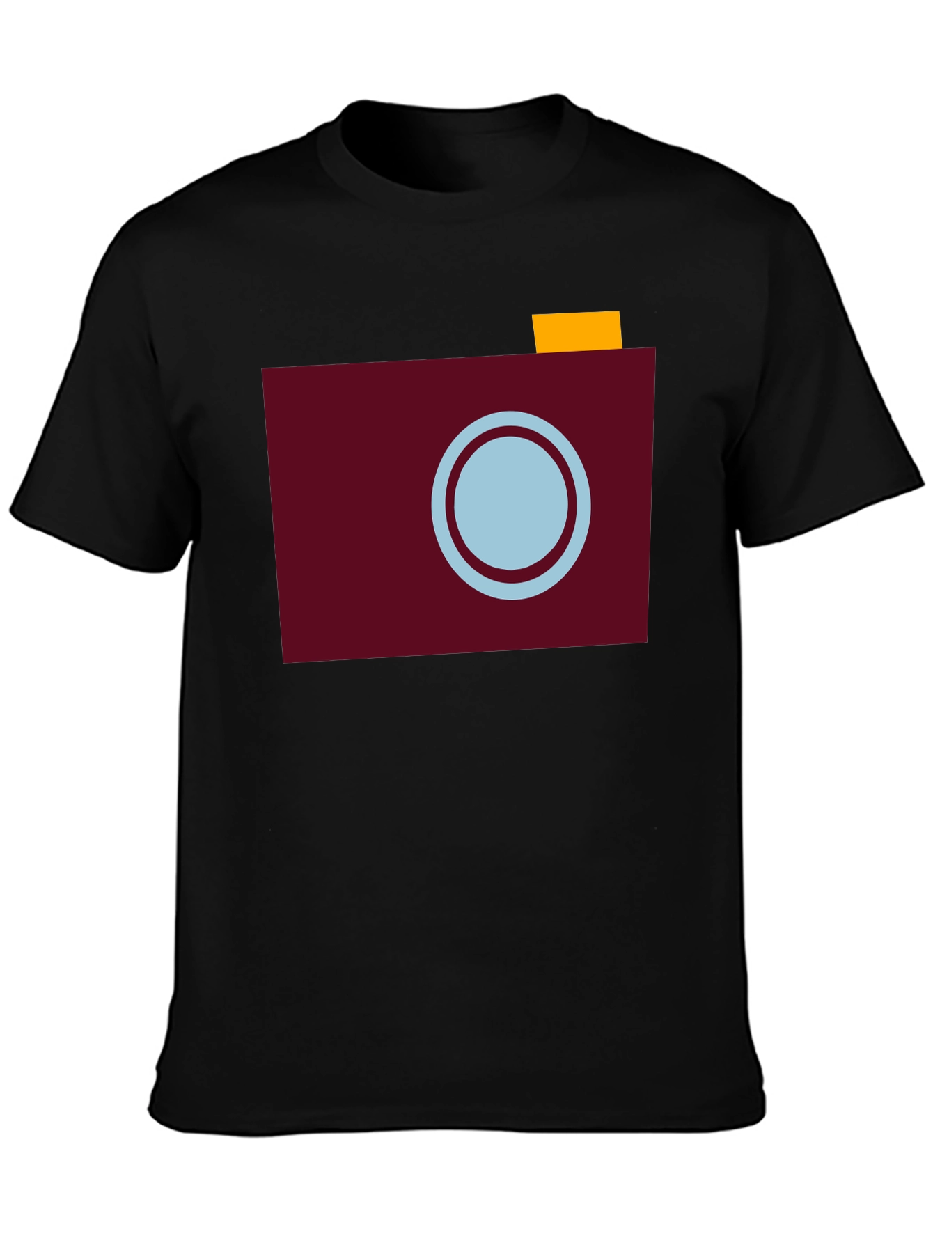 Retro Camera Graphic Tee - Stylish Black T-Shirt