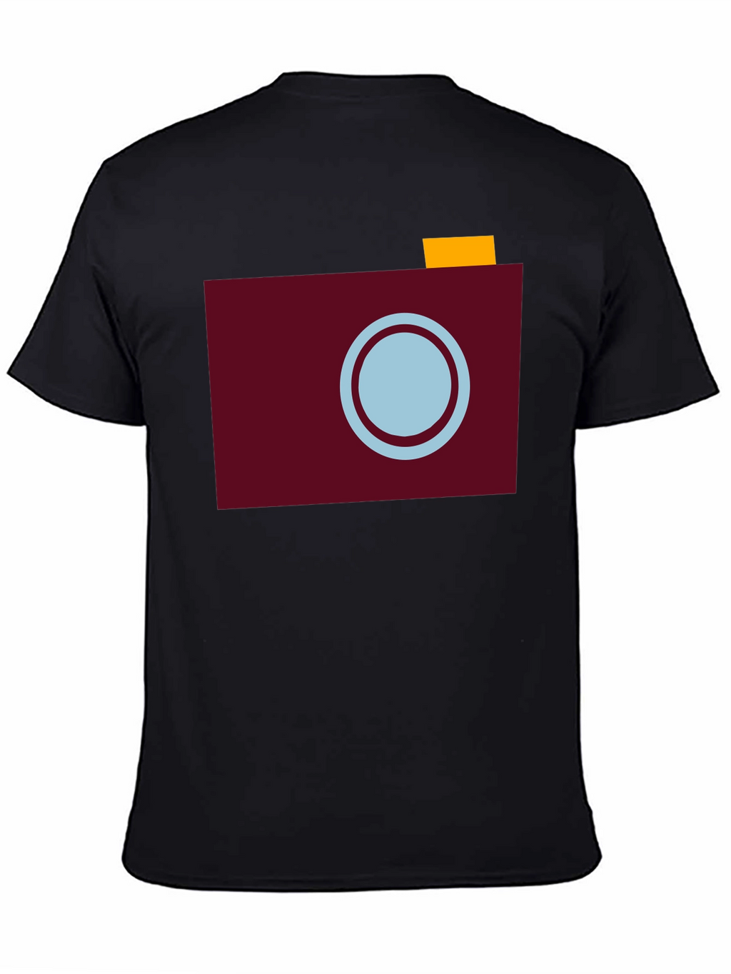 Retro Camera Graphic Tee - Stylish Black T-Shirt