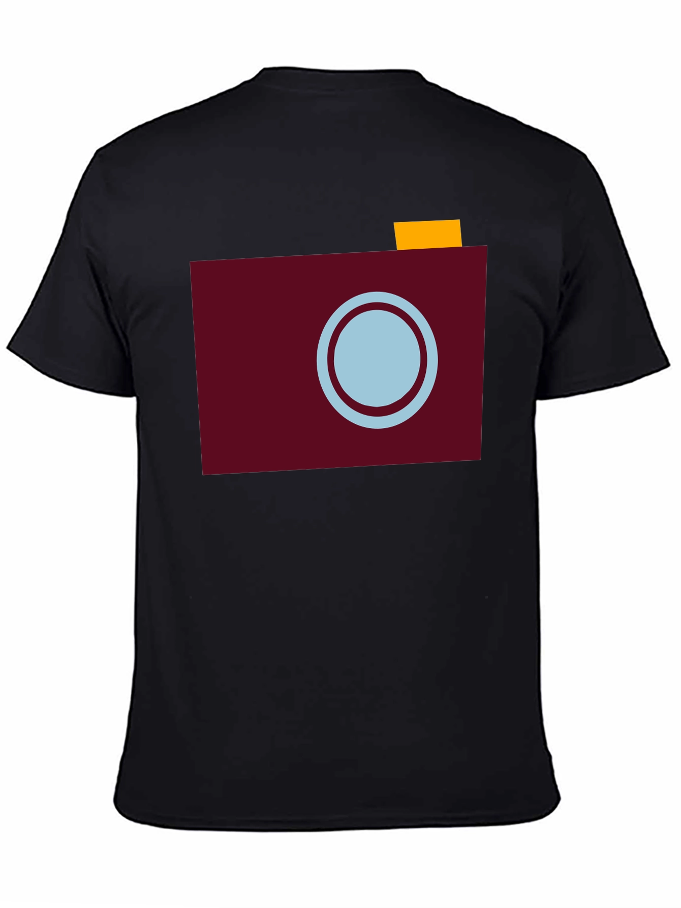 Retro Camera Graphic Tee - Stylish Black T-Shirt