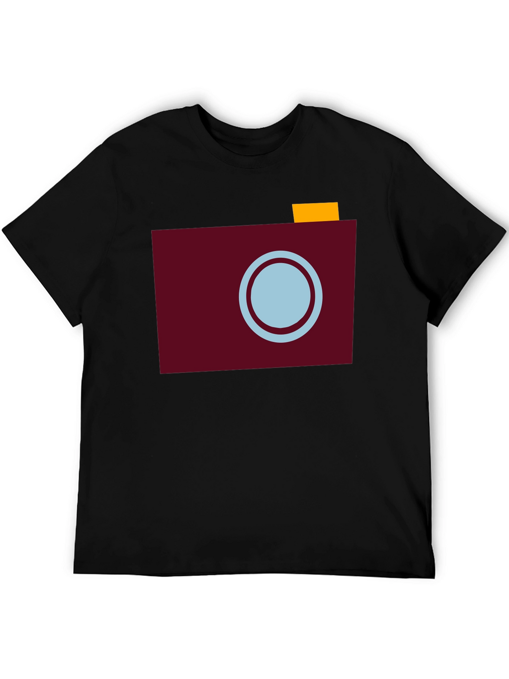 Retro Camera Graphic Tee - Stylish Black T-Shirt