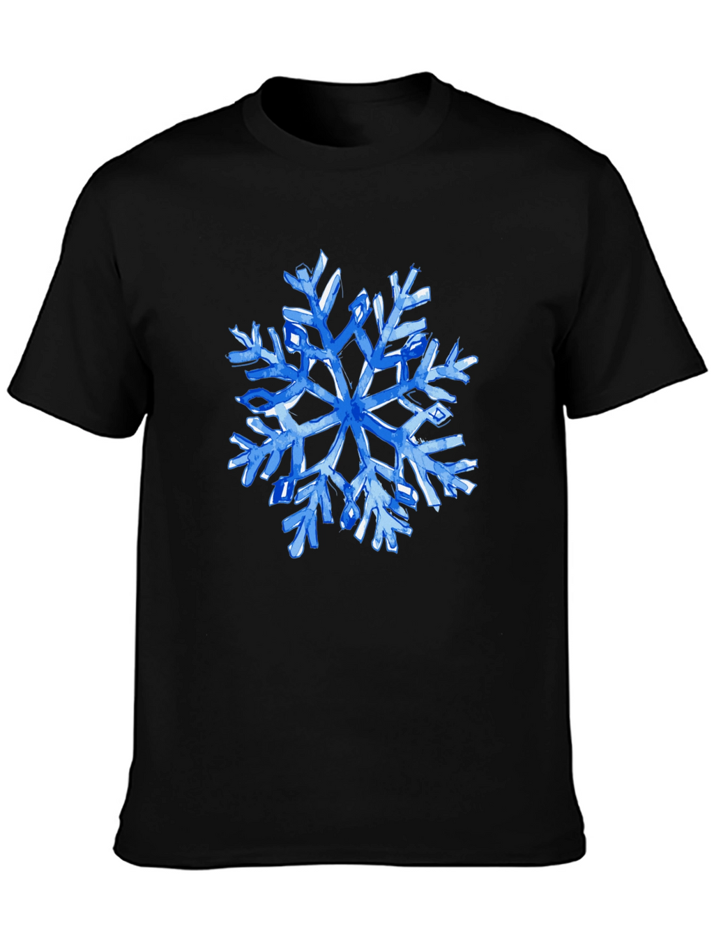 Blue Snowflake Graphic T-Shirt
