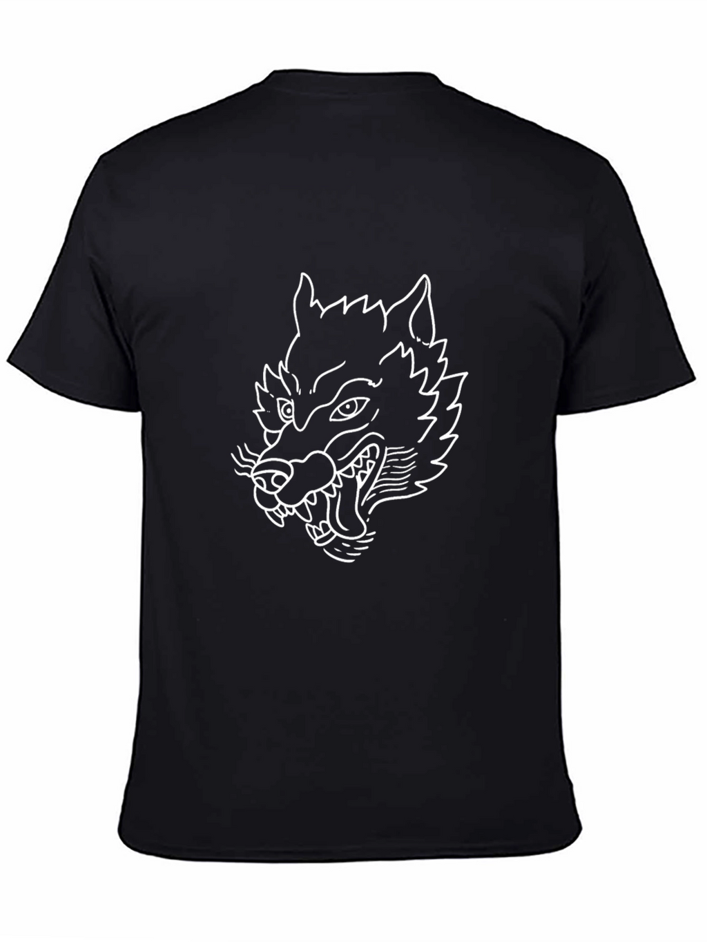 Black Wolf Graphic Tee - Stylish Mens T-Shirt