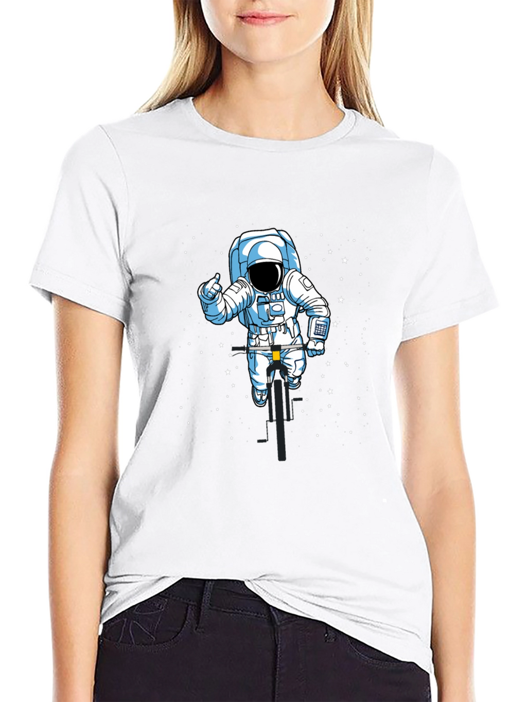 Astronaut Biker T-Shirt - Space Ride Tee