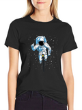 Astronaut Biker T-Shirt - Space Ride Tee