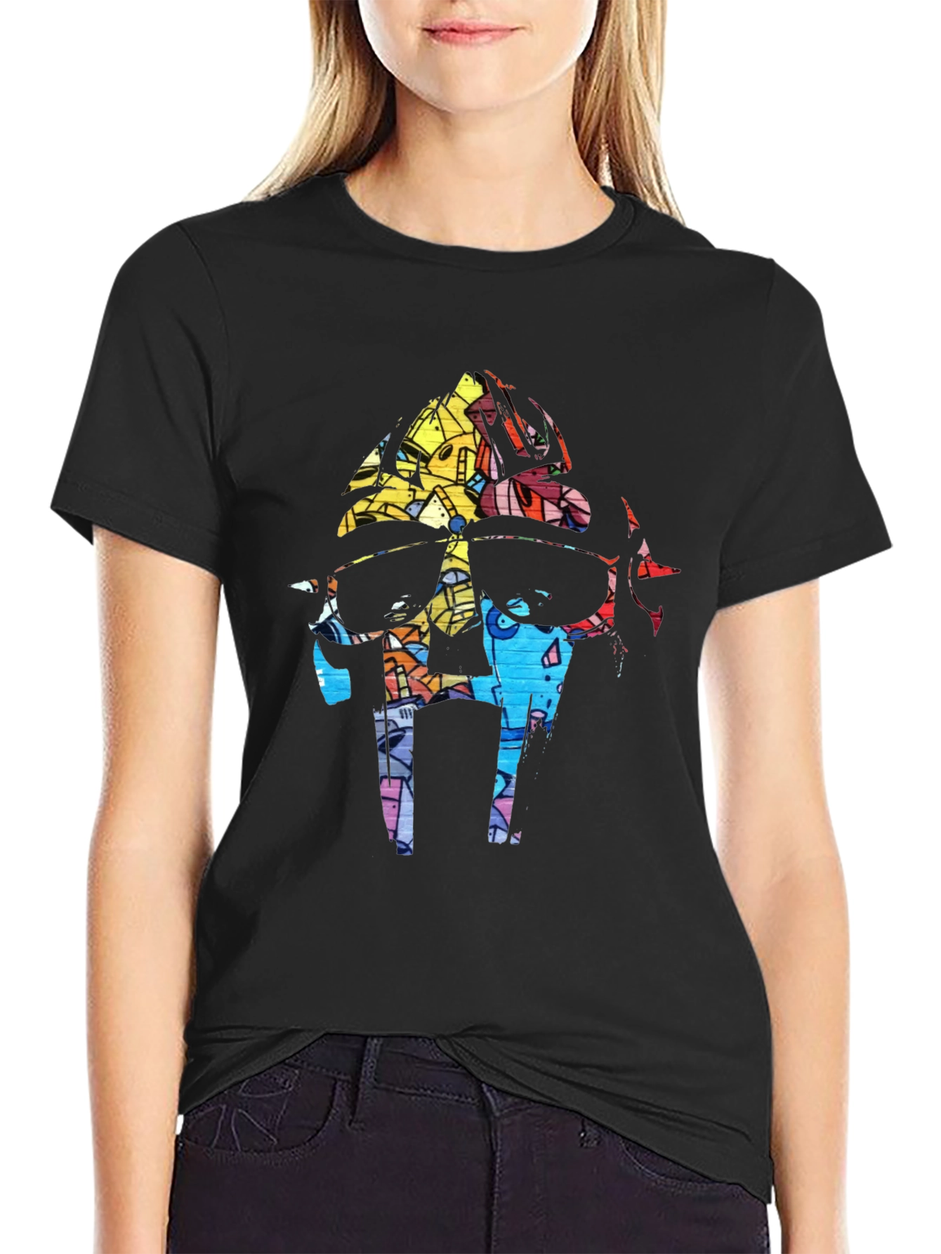 Abstract MF DOOM T-Shirt - Black Graphic Tee