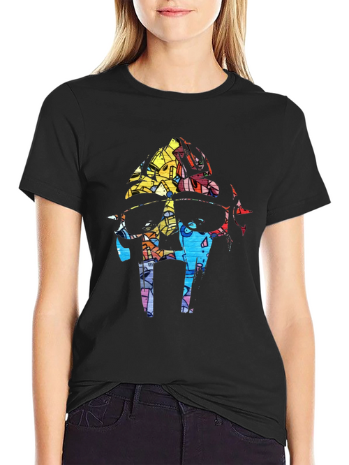 Abstract MF DOOM T-Shirt - Black Graphic Tee