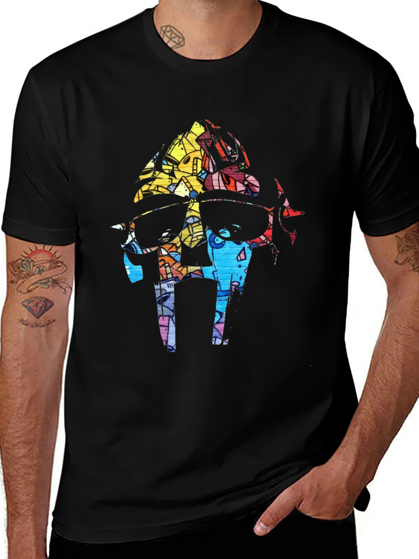 Abstract MF DOOM T-Shirt - Black Graphic Tee