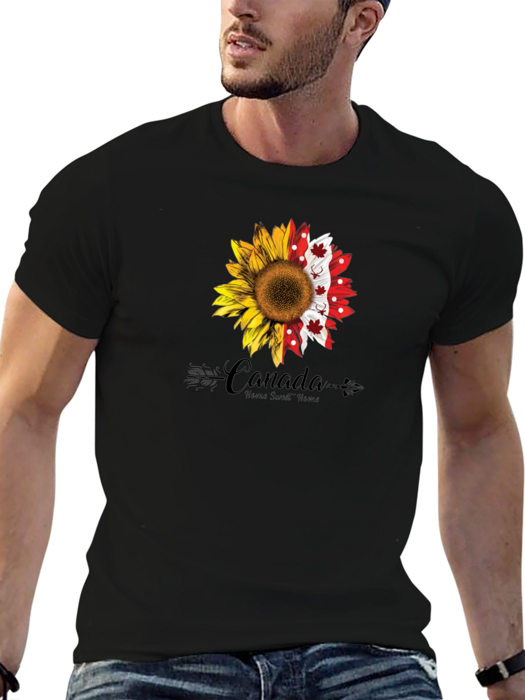Canada Sunflower Graphic Tee