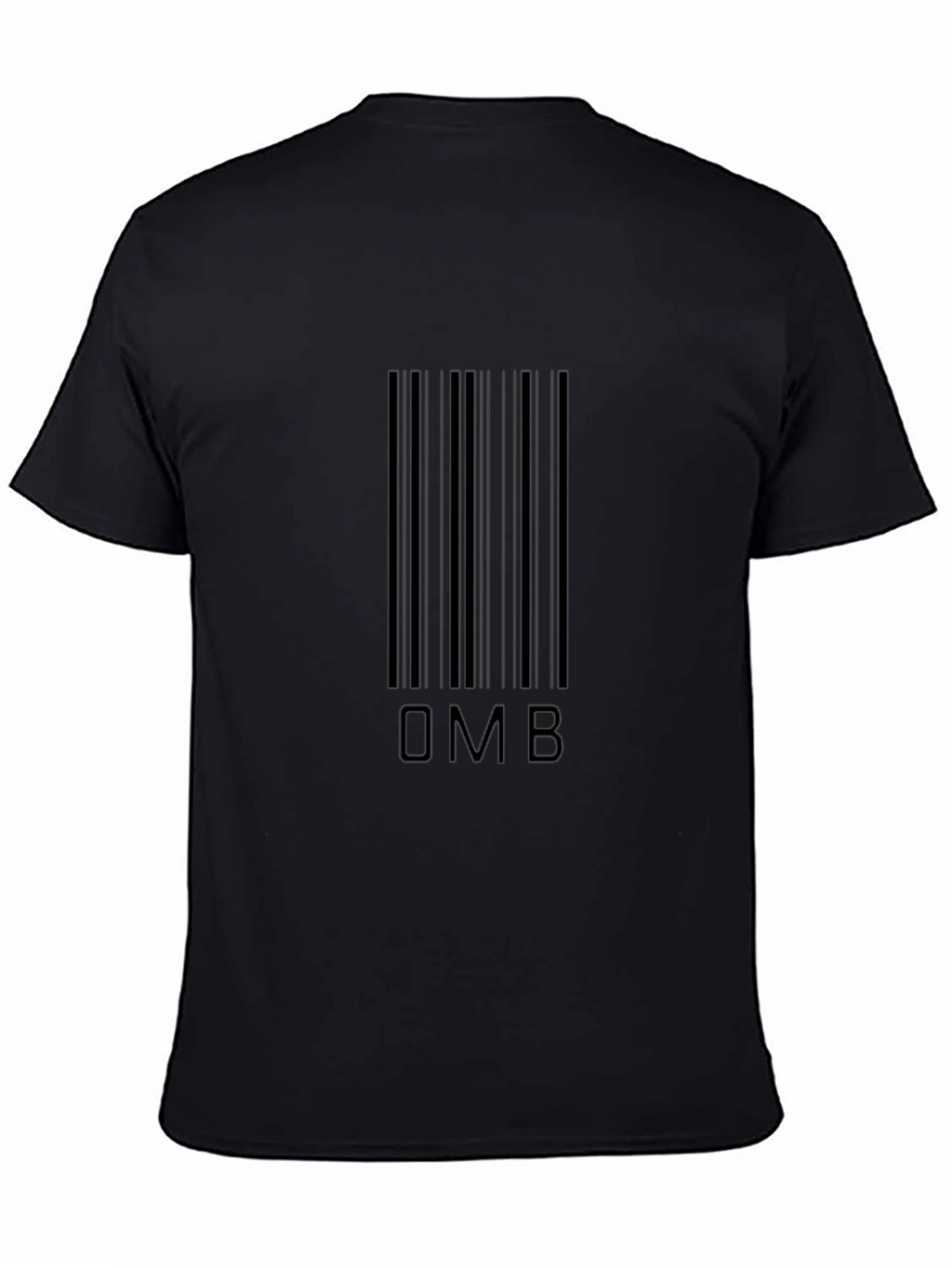 OMB Barcode Graphic Tee - Modern Black T-Shirt