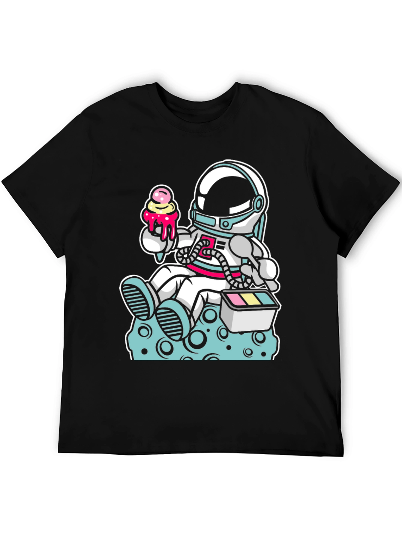 Astronaut Ice Cream Graphic T-Shirt