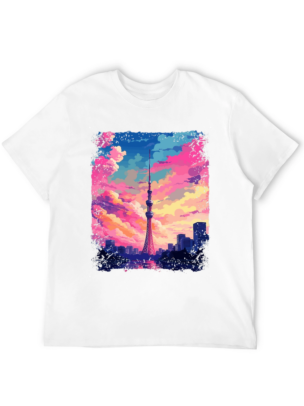 Tokyo Tower Anime T-Shirt - Artistic Graphic Tee
