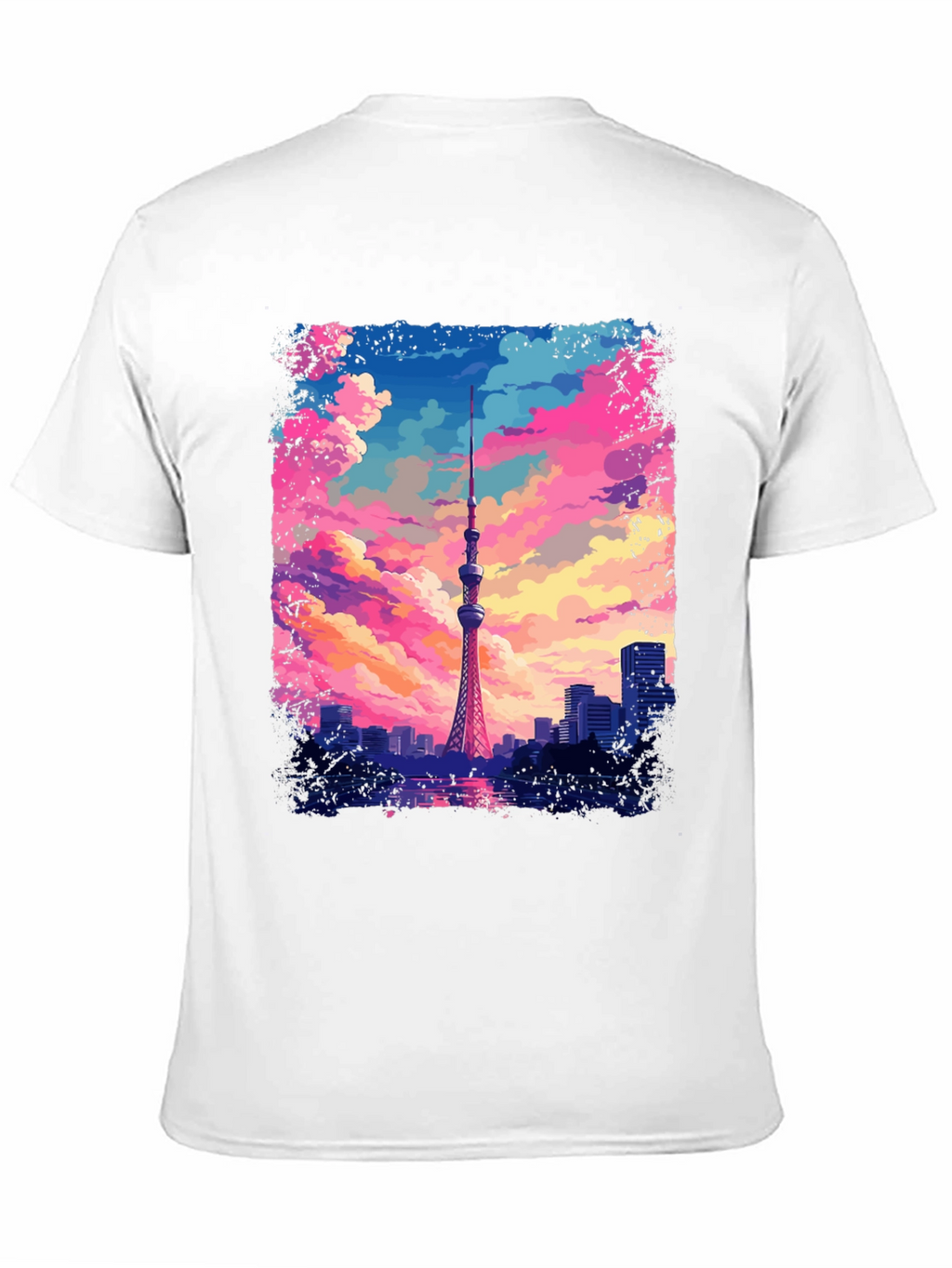 Tokyo Tower Anime T-Shirt - Artistic Graphic Tee