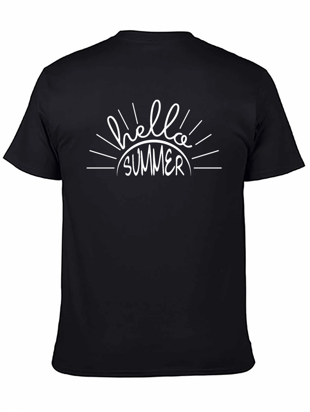 Hello Summer Graphic Tee - Black Cotton T-Shirt