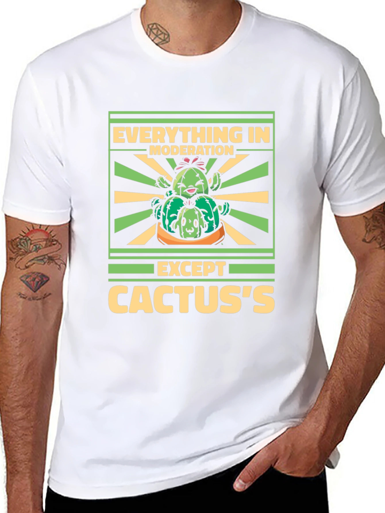 Cactus Lover T-Shirt: Everything in Moderation Except Cactuss