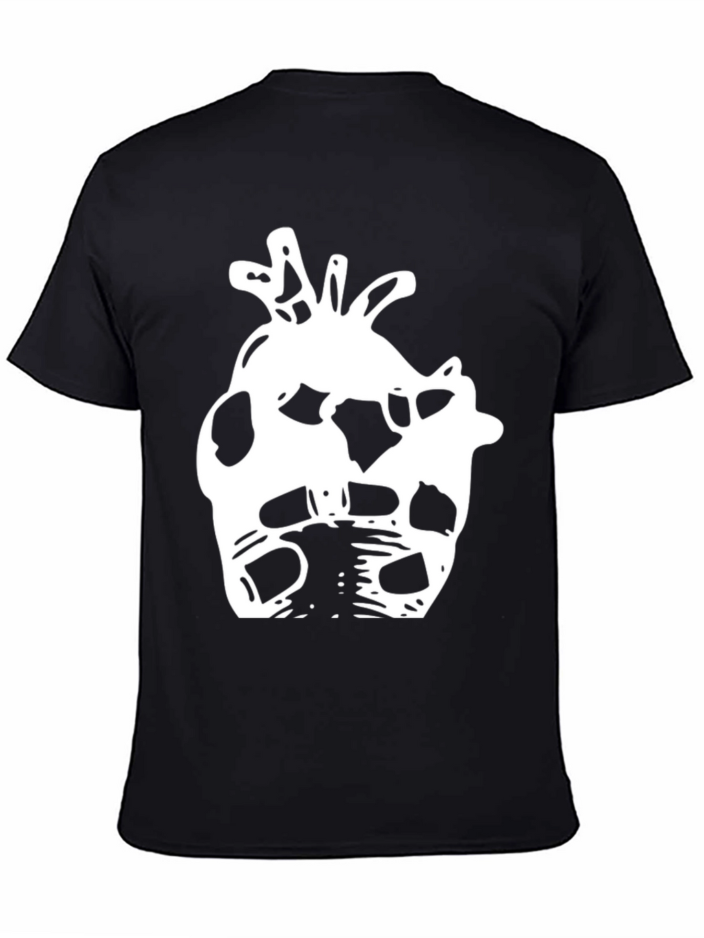 Abstract Anatomical Heart Black T-Shirt