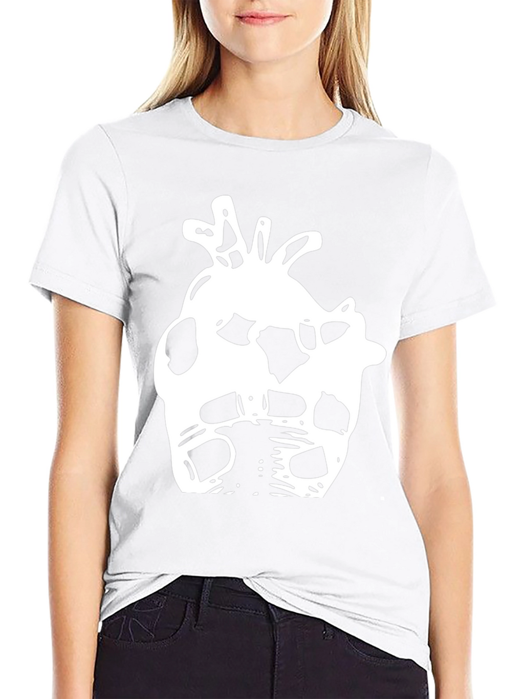 Abstract Anatomical Heart Black T-Shirt