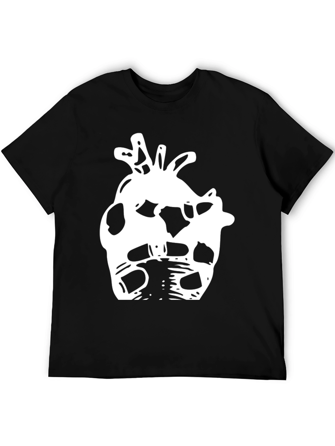 Abstract Anatomical Heart Black T-Shirt