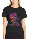 Empowered Black Woman T-Shirt: Beautiful Magic Influential
