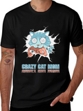 Crazy Cat Mom T-Shirt - Funny Graphic Tee