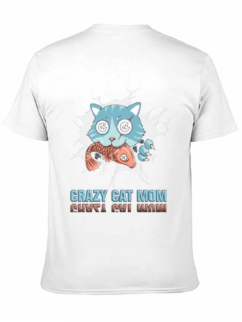 Crazy Cat Mom T-Shirt - Funny Graphic Tee