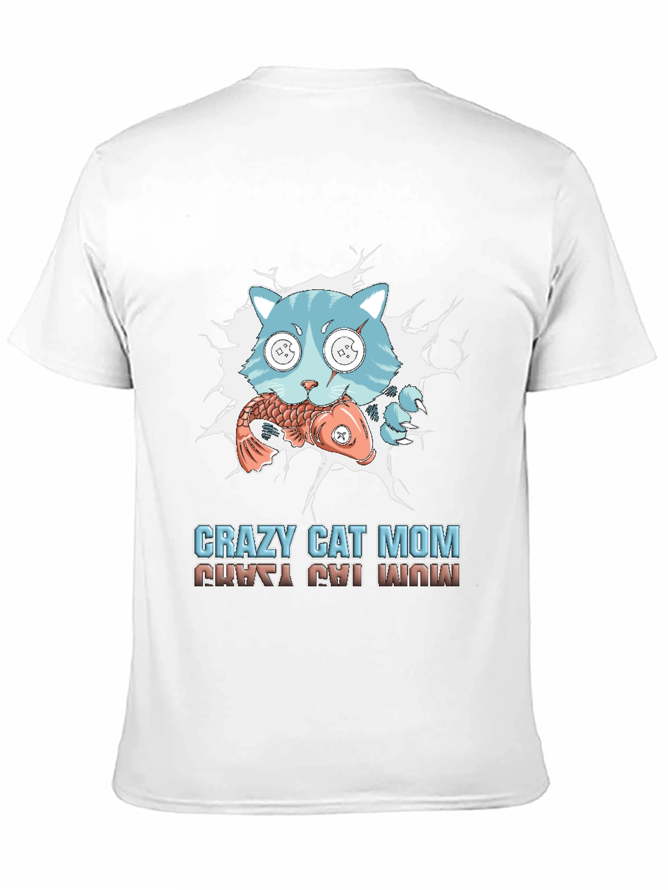 Crazy Cat Mom T-Shirt - Funny Graphic Tee