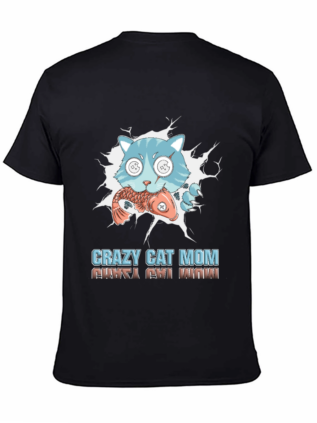 Crazy Cat Mom T-Shirt - Funny Graphic Tee