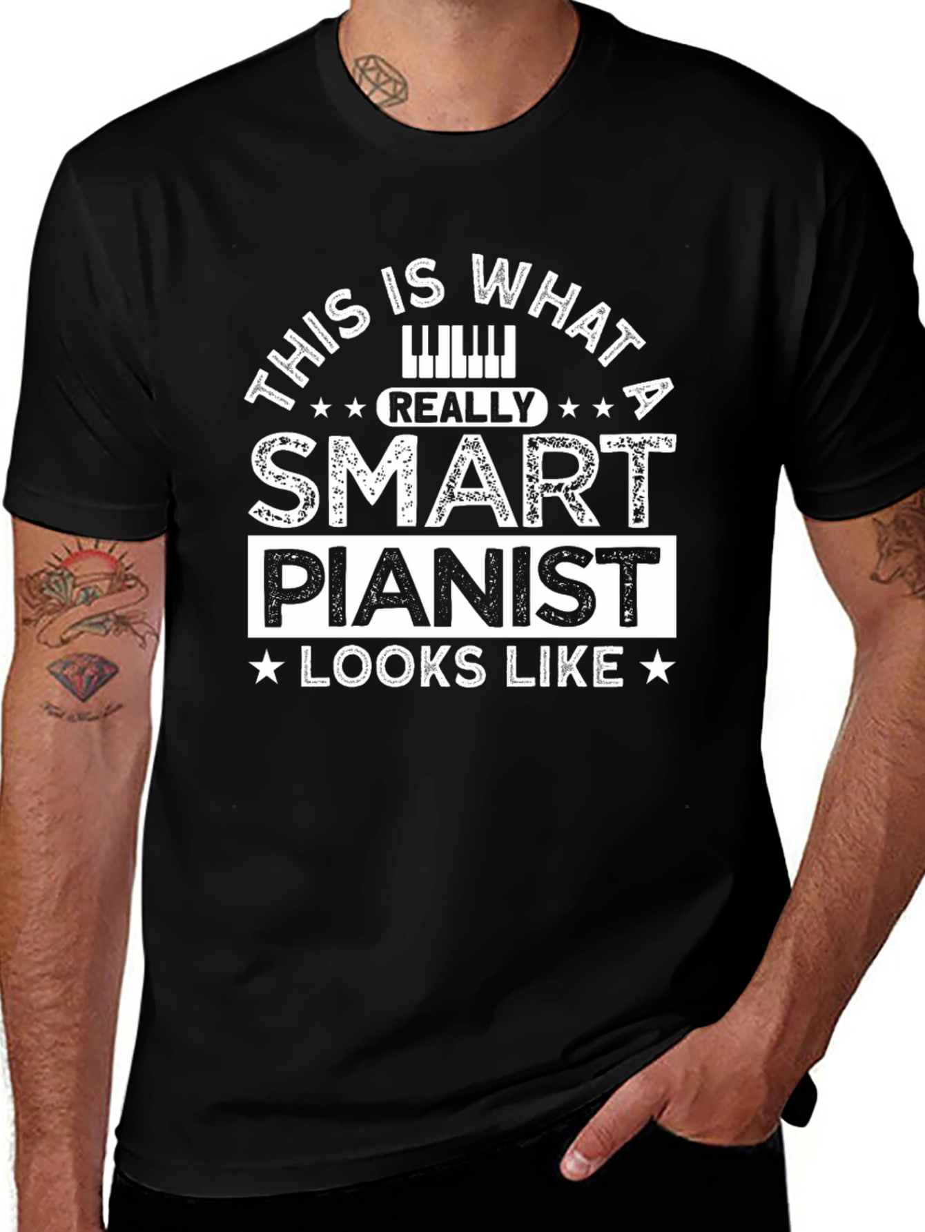 Smart Pianist Graphic T-Shirt