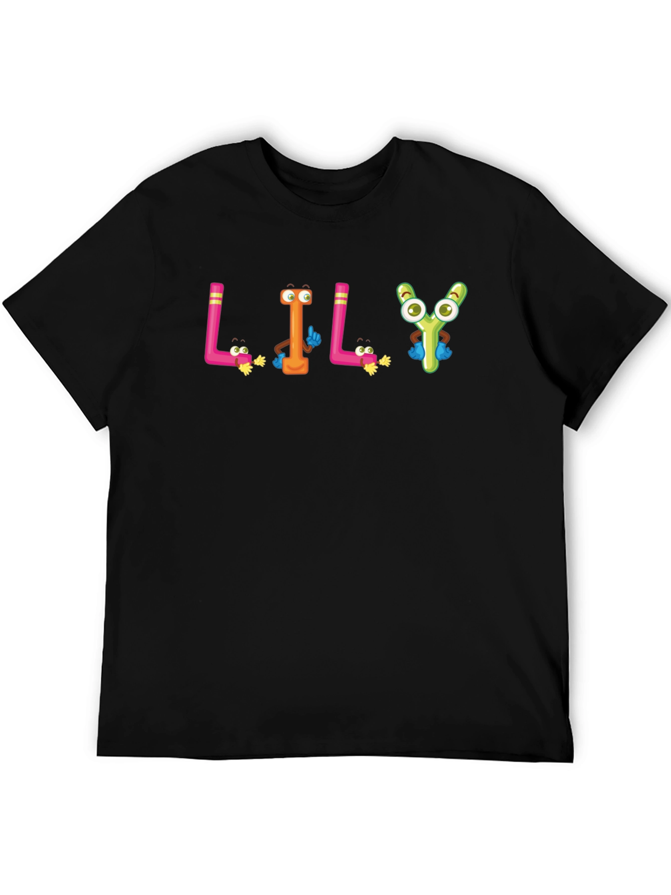 Cartoon LILY Black T-Shirt