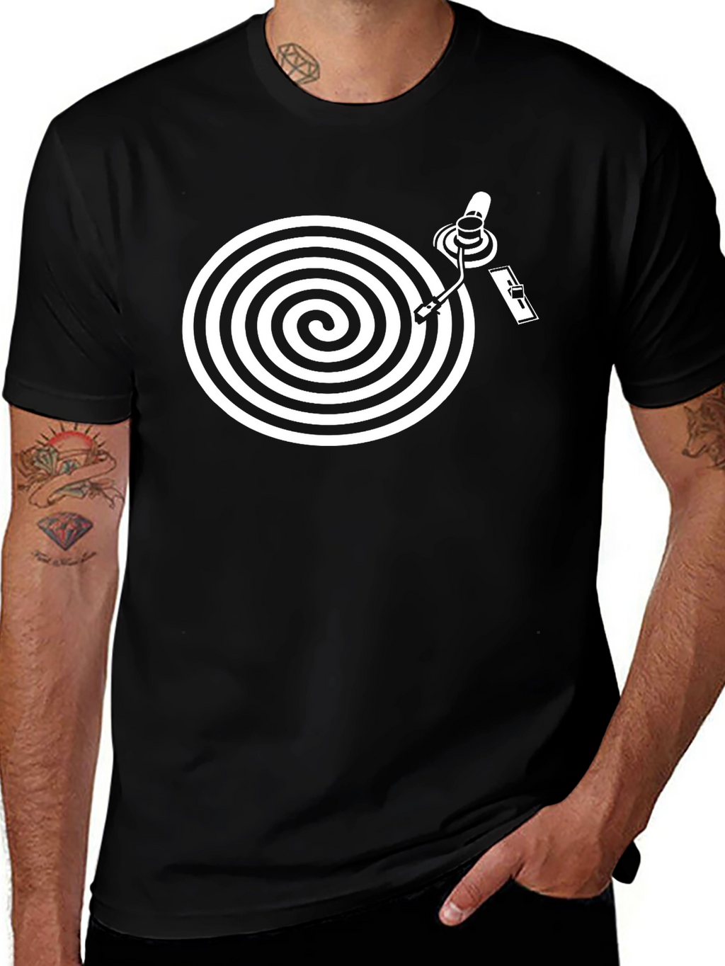 Retro Vinyl Turntable Graphic Tee