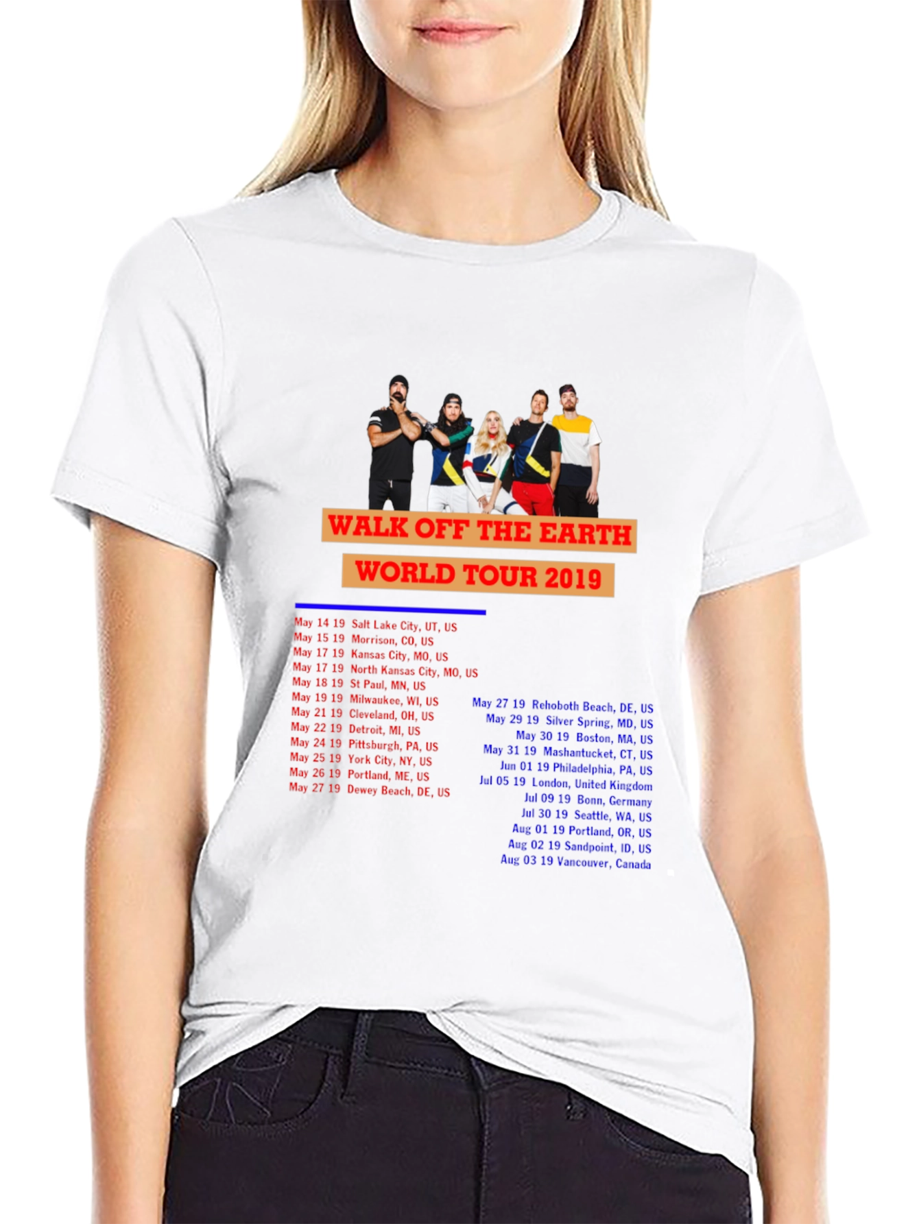 Walk Off The Earth 2019 Tour Black T-Shirt