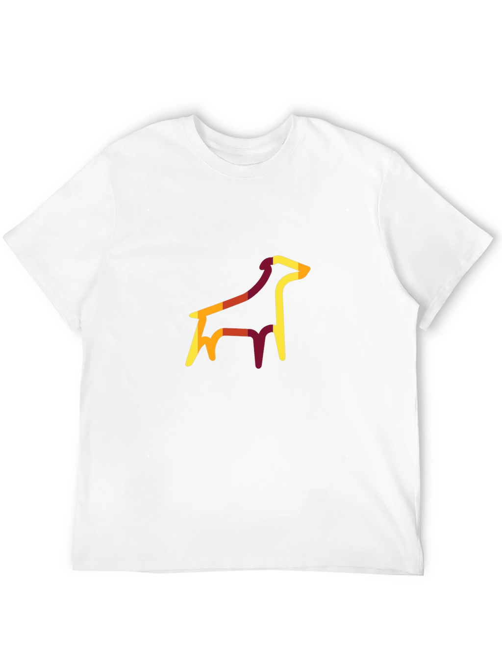 Abstract Dog Graphic Tee - Unisex Black T-Shirt