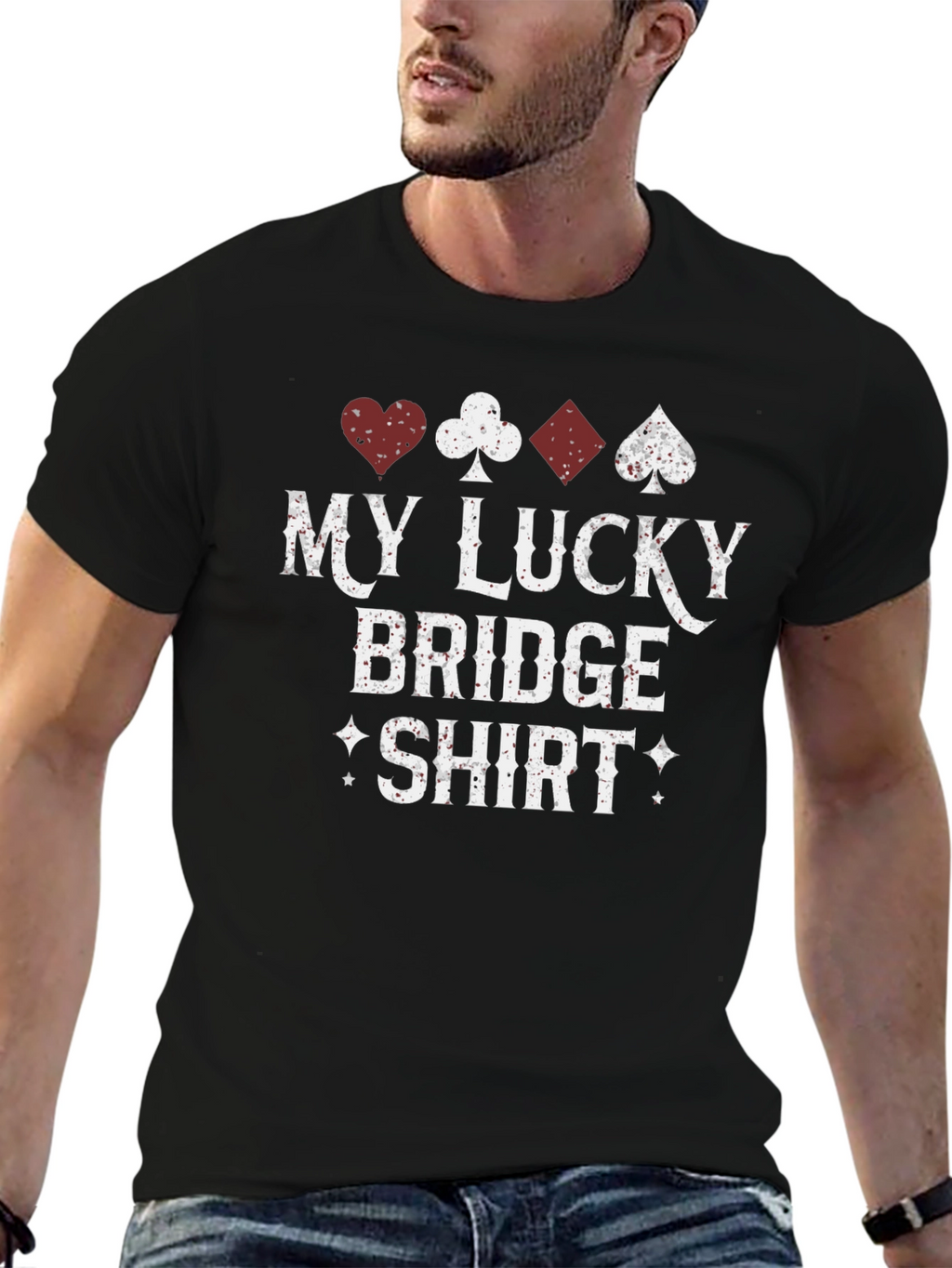 Lucky Bridge Shirt - Playing Card Suit Design