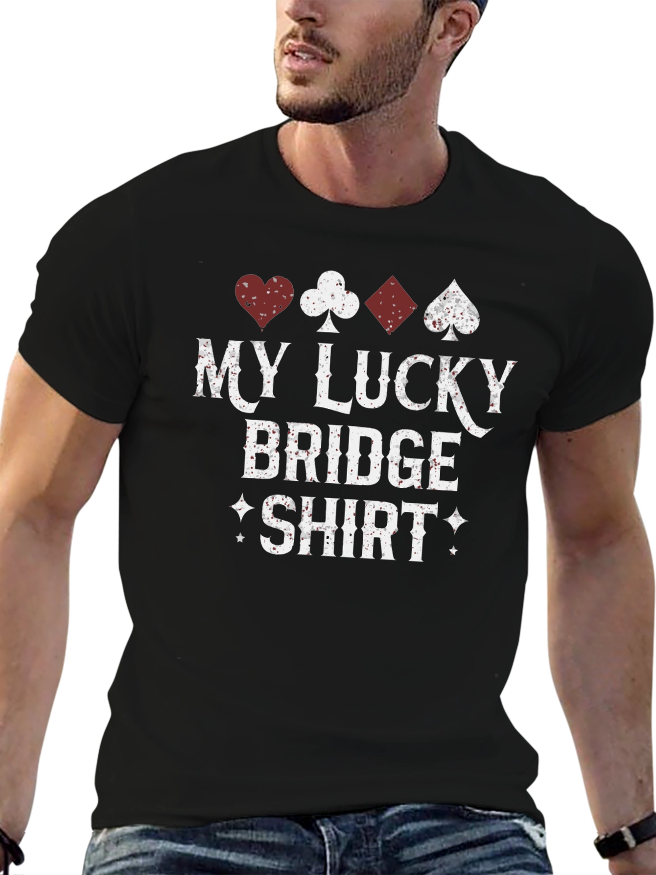Lucky Bridge Shirt - Playing Card Suit Design